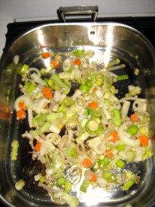Saute Vegetables Leeks Onions Carrots