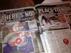 NY Post Hurricane Sandy