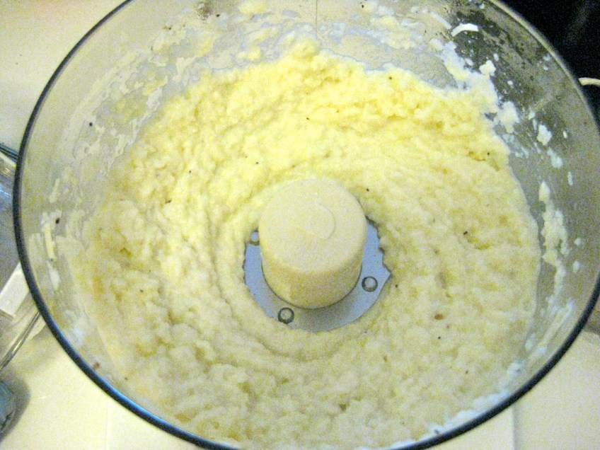 Cauliflower florets puree