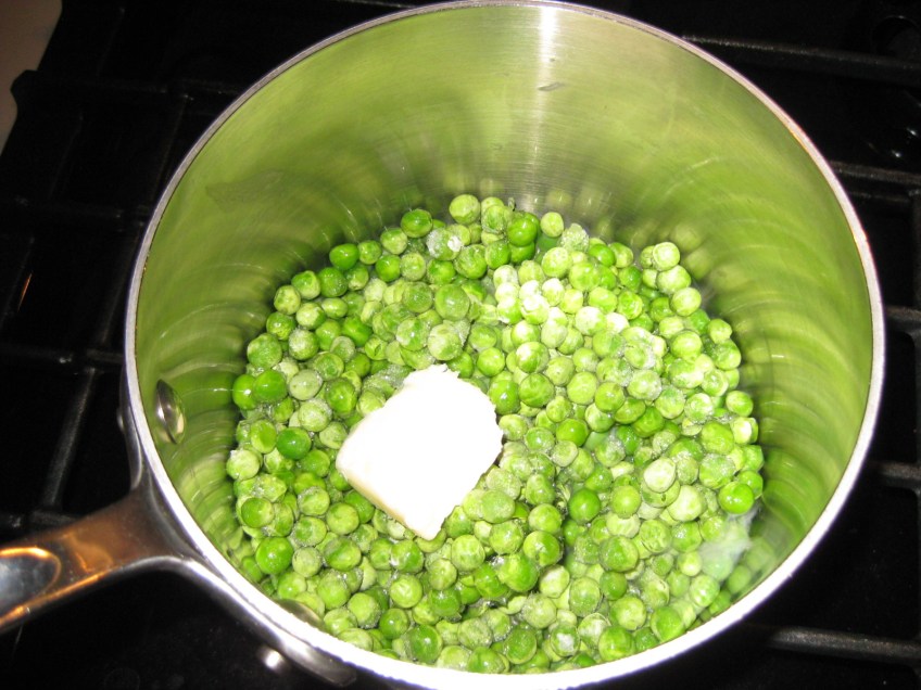 peas defrosting