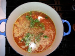 bring to boil, reduce to simmer mulligatawny soup