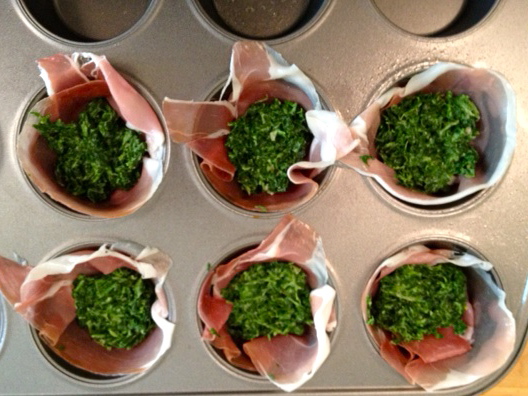 Cream spinach egg cups easter brunch