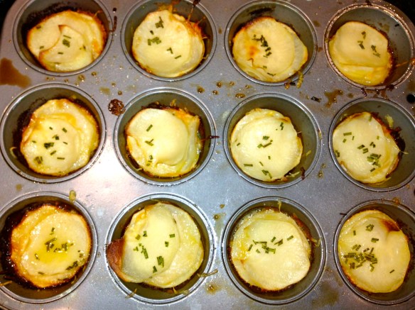 au gratin potatoes in cupcake tins recipe