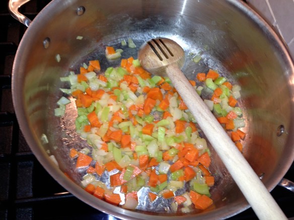 saute vegetables sweet potato soup
