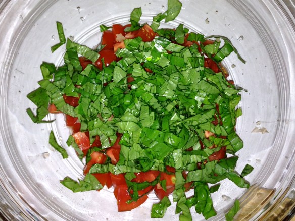 dinner pasta vegetarian cheese basil