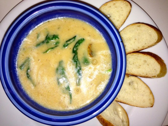 superbowl football soup cauliflower