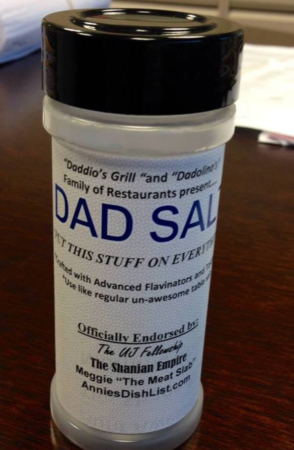 DadSalt is a mix of flavinators and testifiers - a venture to raise funds for EBResearch.org. Contact me for details.