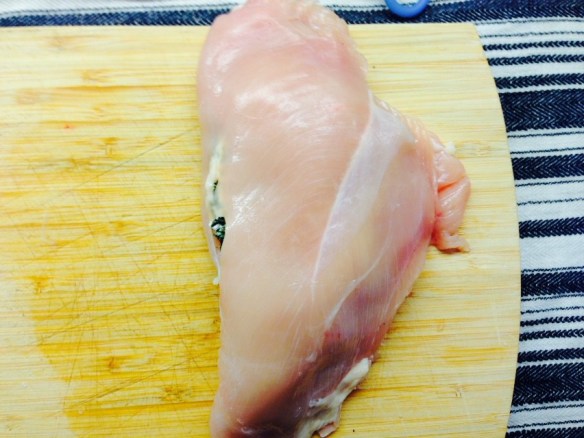 stuffed chicken breast, dinner