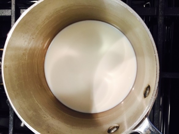 Gently heated to 115 degrees -I used my candy thermometer to check