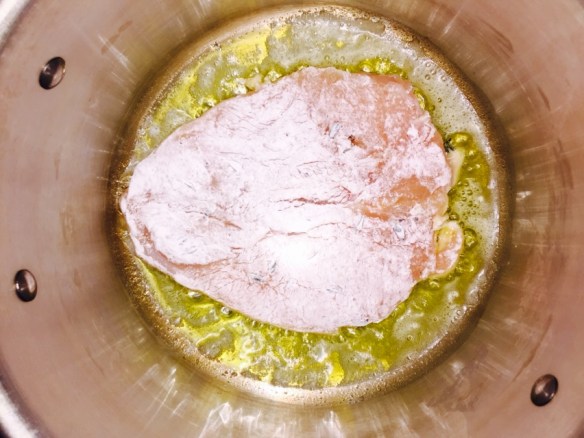 Sizzling….just browning - not really frying